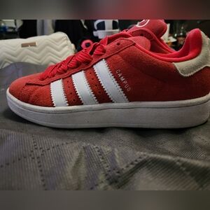 Adidas Campus Red and White Sneakers